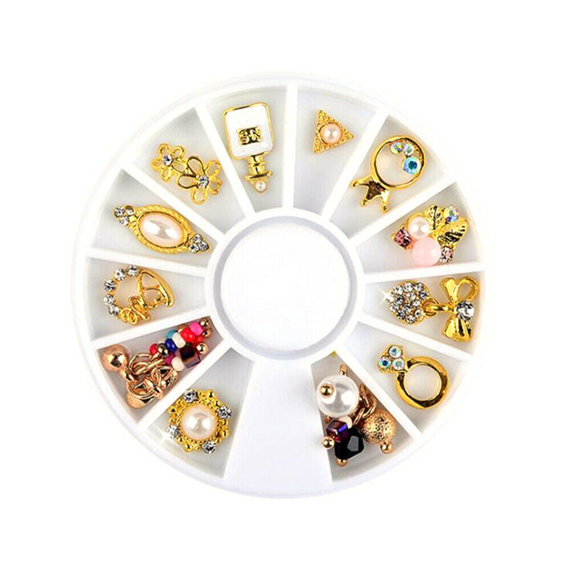 Nail Art Rhinestones Geometric Pattern Nails Wheel DIY Stone Decor Ornament