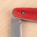 Stainless Steel Red Wood Foldable Pocket Knives Outdoors Hand Tool Fruit Kni JR