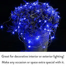 2M 20 LED Cork Shaped Wine Bottle Copper Wire String Fairy Light Blue ST494-005