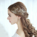 Elegant Pearls Bridal Crown Tiara Hair Vine Wedding Pageant Hair Jewelry
