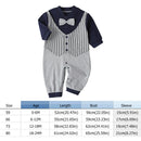Baby Fashion Gentleman Rompers Stripe Cotton Soft Daily Jumpsuit (6-12M) A