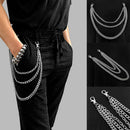3 Layers Stainless steel Men Trouser Pant Wallet  Belt Ring Chain Punk KeyringFD