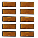 Trailer Truck Bus Light Reflector OBLONG Amber 3.5cmx8.8cm with adhesive tape