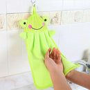 1PC Children Nursery Hand Towel Soft Plush Cartoon Animal Hanging Bathing To BX