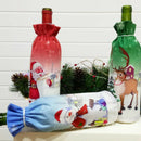 3Pcs Christmas Wine Bottle Dress Wine Bottle Cover Wine Coat Old Man Snowma