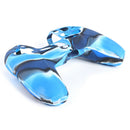 Anti Slip Camo Silicone Case Skin + 2 Thumb Grips for PS5 Controller (Blue) A