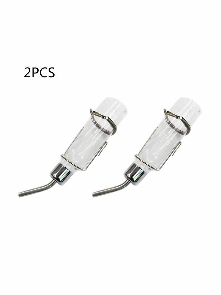 2Pcs Pet Water Drinker Dispenser Hang Bottle Auto Fountain Feeder Newest Useful