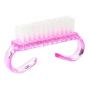 New Nail Art Plastic Cleaning Brush Finger Nail Care Dust Clean Handle Scru Q5Q3