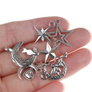 70pcs Sun Moon Stars Charms Pendant For Diy Jewelry Necklace Bracelet Making Gw