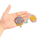 5pcs/Set Cute Candy Full Drill Special Shape Diamond Painting Keychain Art