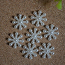 100pcs Snowflake Flatback Embellishments Christmas Craft  DIY Tools