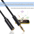 Braided Headphone Extension Cable 3.5mm Jack Male to Female Audio Cord