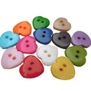100x Cute Heart Mixed Colors Plastic Buttons Sewing or Scrapbooking 10mm New