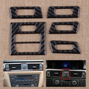 5x/Set Carbon Fiber ABS Inner Air Conditioner Outlet Trim Fit for BMW E90/92/93