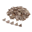 100pcs Natural Wood Christmas Tree DIY Craft Wooden Embellishments Charms