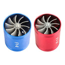 2Pcs Auto Turbocharger Dual Fan Gas Fuel Saver 2.5-2.9inch Easy installation