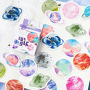 45Pcs/box beautiful planet stickers scrapbooking diary DIY notebook decor  Z