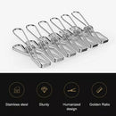 60Pcs Stainless Steel Clothes Pegs Hanging Clip Pins Laundry Windproof Clamp Kit