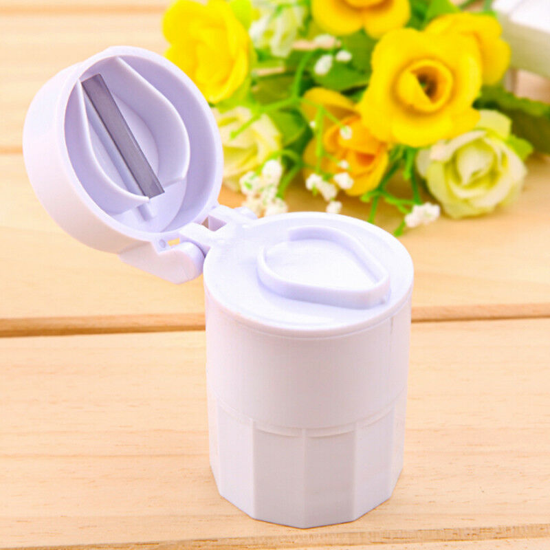 portable organiser 3-in-1 pill cutter medicine splitter hold storage box pil Kw