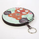 2pcs DIY Full Drill Diamond Painting Cute Bear Leather Wallet Bag Pendants