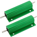 2 Pcs Green 100 Watt 0.33 Ohm 5% Aluminum Shell Wire Wound Resistors U7K3
