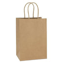 20Pcs 5.9 x 3.15 x 8 Inches Kraft Paper Bags Small Paper Gift Bags with Han O3A5