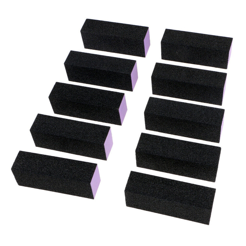 10PCS 4 Way Nail Buffer Buffing Block Sanding File Acrylic UV Smooth Sponge