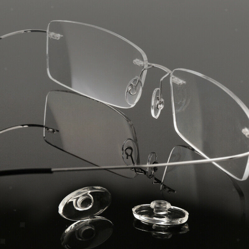 25 Pairs Oval Silicone Eyeglass Push In Nose Pads