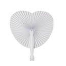 5 PCS Romantic Heart Shape Wedding Anniversary Hand Held Folding Paper Fan  Q7M1