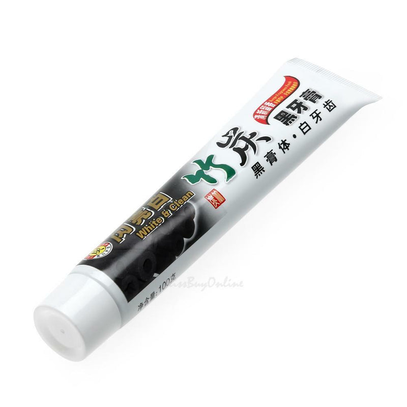100g Bamboo Activated Charcoal Black Toothpaste Stains Remover Teeth Whitening