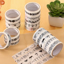 2 Pc 15mm 10m Random Cute Adhesive Tape Diy Decorative MaskingTapeScrapbooking &