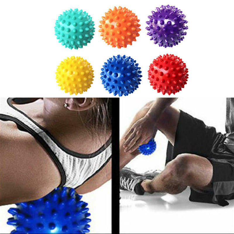 6Pcs Spiky Ball Massage Trigger Point Hand Exercise Pain Stress Relief 6 C IFE