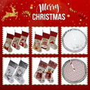 Lovely Christmas Stockings Set of 3 Santa, Snowman, Reindeer, Xmas Characte Y1H8