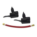Bikes Pump Dual Head Valve Adapter Connector Inflator Pumping Extension Hose
