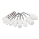 20Pcs Wool Felt Mounted Mandrel Polishing Buffing Wheels Grinding Bits Grin Q9R3