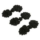 20 Sets Black Chinese Knots Frog Buttons Closures for Clothes Coats Sewing