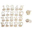 Wedding Table Numbers 1-20 Set Wood Table Numbers Centerpiece for Party Bir