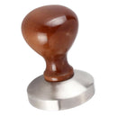 Stainless Steel Espresso Tamper Coffee Beans Press Tool Wood Handle 58mm