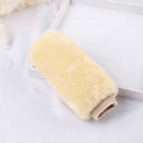 3Pcs/set Winter beige soft warm plush car steering wheel cover handbrake covelj