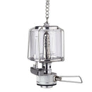 Mini Portable Hanging Camping Lantern Gas Light Tent Lamp Torch Glass Lamp