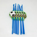 10pcs football straw kids birthday wedding party supplies football paper st