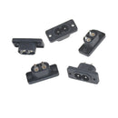 5 Pcs IEC320 C8 2 Terminal Power Plug Inlet Socket AC 250V 2.5A Black M&