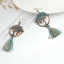 Bohemian Tree of Life Long Tassel Earrings Fringe Drop Dangle Earrings Jewelry !