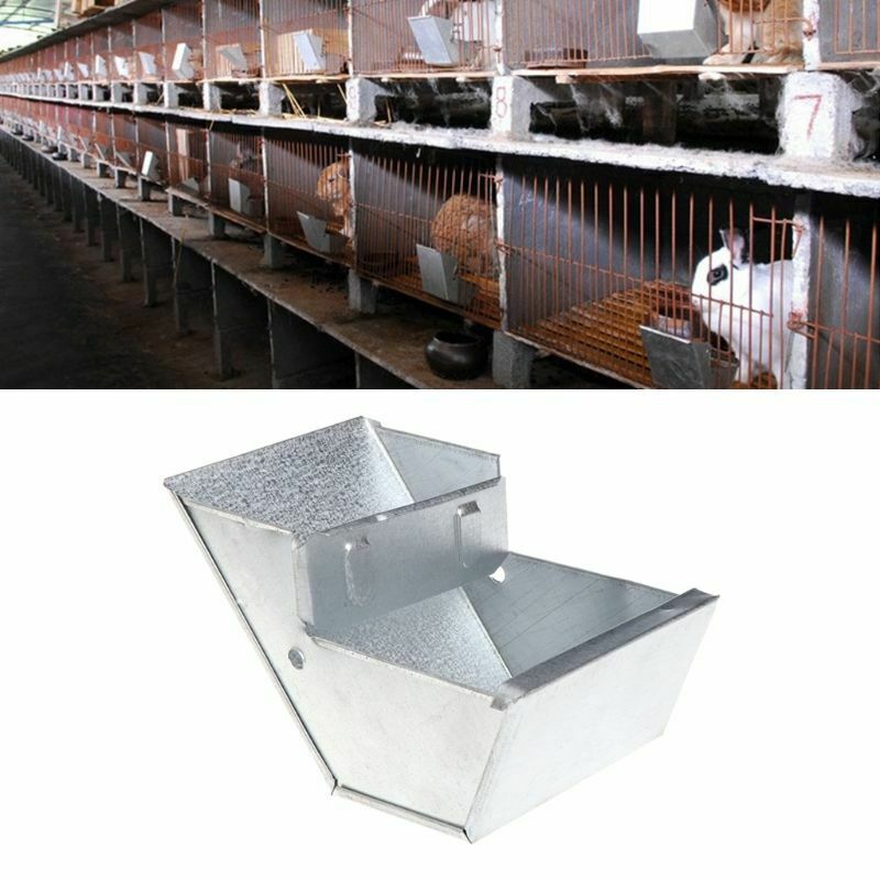 Rabbit Hutch Trough Feeder Food Drinker Bowl Equipment Tool for Farming Animals