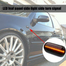 Car Side Turn Signal Dynamic L + R Smoked LED Side Marker Light for V-W T5