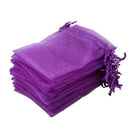 30 PCS Gift Bag Purple Organza Jewelry Pouch U1D5