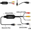 1 Pcs 1.8M (6.1ft) 1080P HDMI to AV Converter 3RCA CVBS Converter Adapter