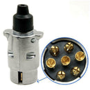 2Pcs 7Pin Trailer Plug Round Wiring Light Towing Metal Caravan Truck Boat  ODG