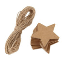 50 X Gift Tag Wrapping Paper Pendant Note Labels Gift Tags + 8M Hemp Rope S Z3Q2
