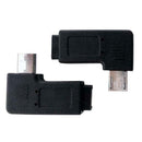 2pcs 90 Degree Left and Right Angled Mini USB 5pin Male to Micro-USB Female